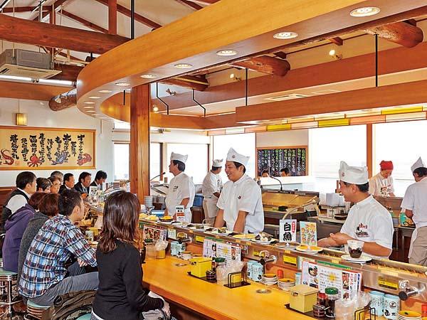 回転寿司函太郎。(相:北海道じゃらん) 回転寿司函太郎。(相:北海道じゃらん)