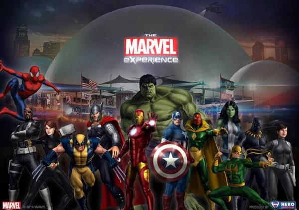 喺主題樂園可見到 8 位 Marvel 英雄，包括蜘蛛俠、Iron Man、美國隊長和雷神等最為人熟悉的人物，另外亦有惡角。