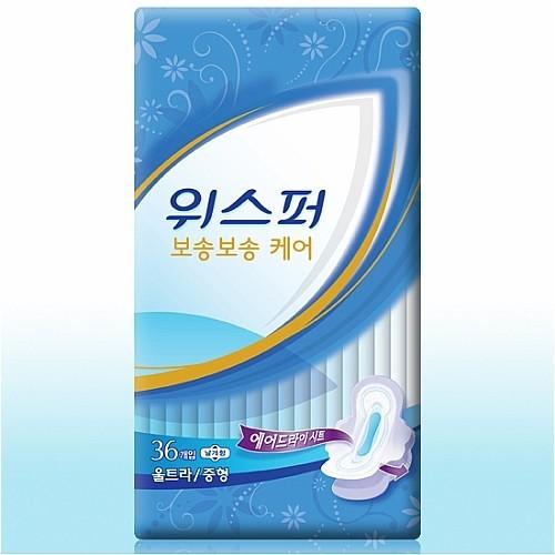 韓國Wisper 乾爽 care Ultra 護翼 한국 P&G 위스퍼 보송보송케어 울트라 날개형 
