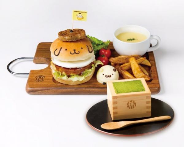 布甸狗漢堡餐+「宇治抹茶tiramisu」1,790日圓+稅 (梅田店獨家發售)