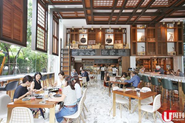 酒店地下的咖啡店 Bangkok Trading Post 也是打卡熱點，不止住客來食早餐，亦有好多附近聚居的日本人來聚會。