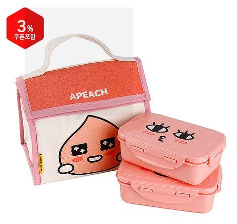 Apeach 餐盒連餐盒袋 價錢：16,400 韓圜（約 113 港元）