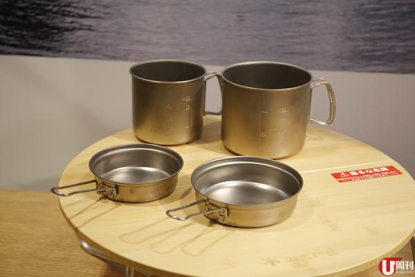 鈦金屬鍋具組合，一套 4 件，售 759 港元。