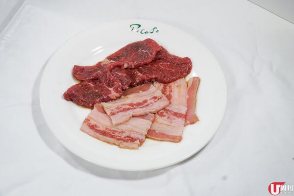 100 日圓（約 7 港元）的牛骨腩、牛肩，牛骨腩肥到似煙肉。