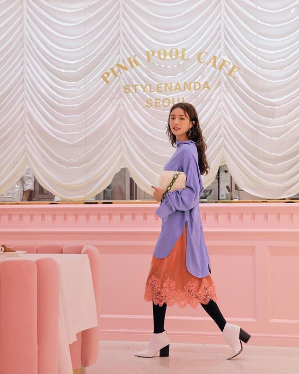 有請潮牌 Stylenanda Model 示範點影呃 like 相。（圖：stylenanda_korea @IG）