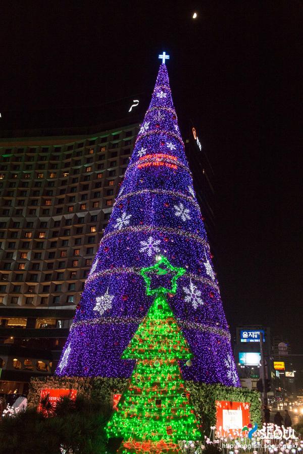 就算不進場溜冰，首爾廣場入夜後的景色也很美，也值得到現場拍照！