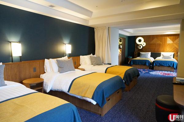 酒店的 Club 客房，最大的 700 幾呎，可以住晒一家大細以外，亦啱晒一班好友齊來學滑雪。