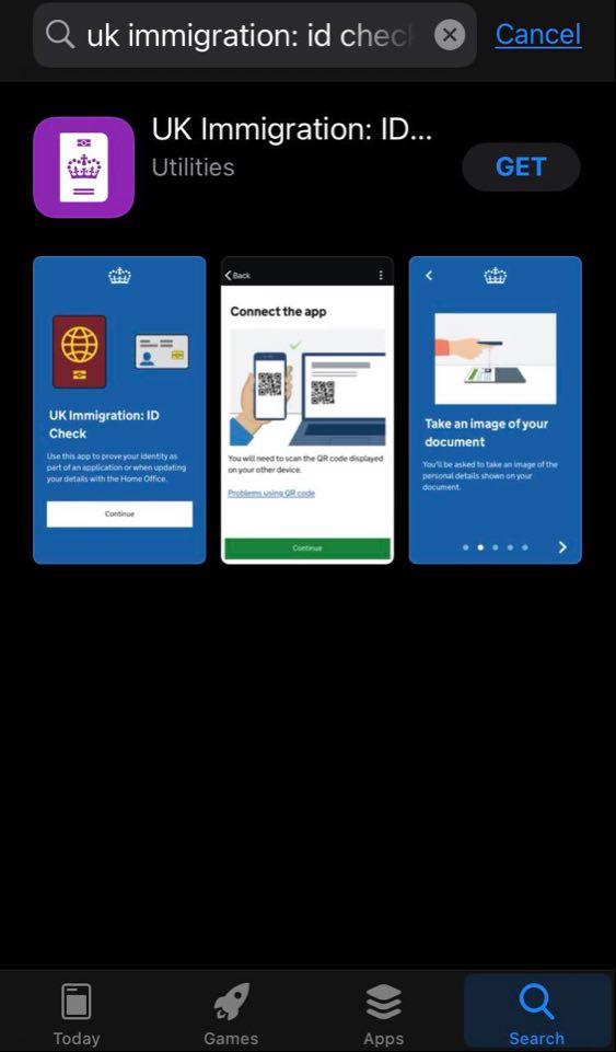 手機App「UK Immigration: ID Check」可辦理申請BNO Visa