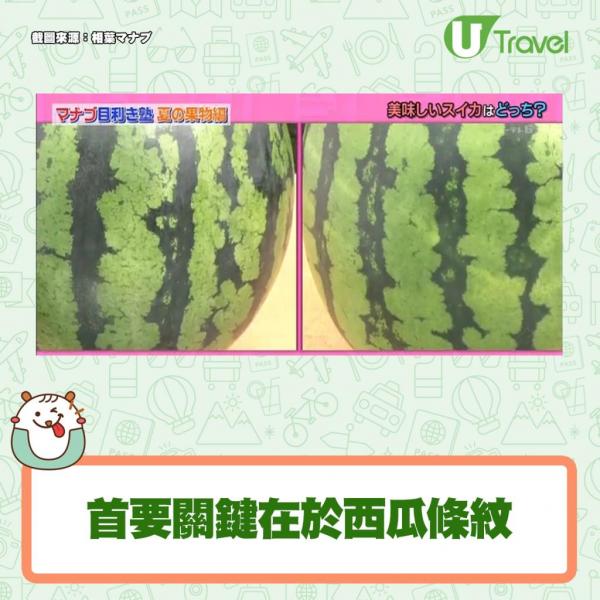 1.首先將西瓜放穩，切走頂部和底部。西瓜的上下各切走約1cm。