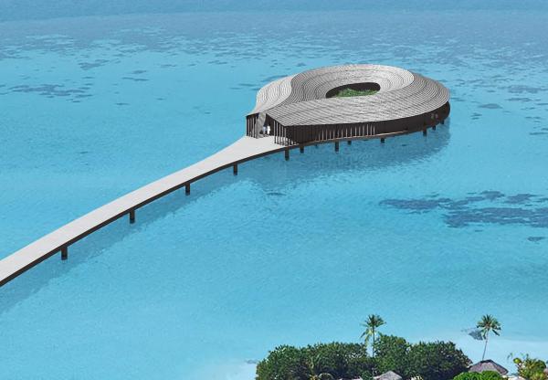 海灘泳池別墅有偌大陽台，想曬太陽或跳入私人泳池暢泳都得。