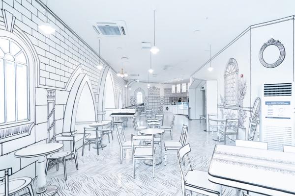  打卡先食，來到黑白 cafe，此舉動更見頻繁，因為每一個細節位都非常 IG-able。