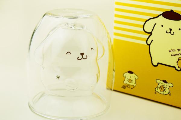 GOODGLAS推布甸狗造型耐熱雙層玻璃杯 倒牛奶變白色布甸狗！