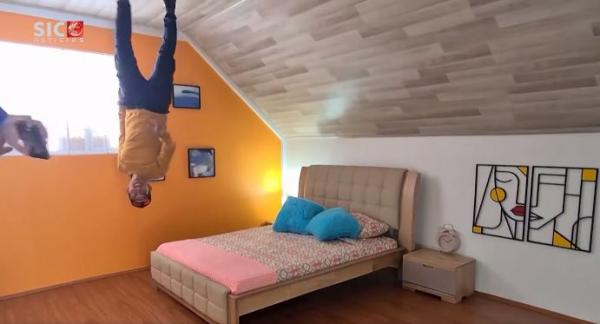 哥倫比亞自製「顛倒屋」 盼疫情下帶歡樂！暖心屋主免費開放變景點