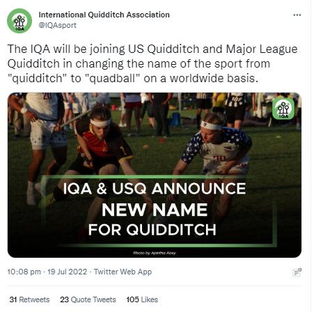 圖片來源︰Twitter@International Quidditch Association